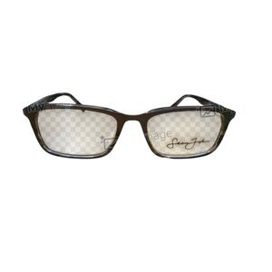 Sean John Brown Tortoiseshell Rectangular Eyeglass Frames